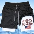 thumbnail image 2 of Tfken 250Th Anniversary Patriotic Casual Shorts For Men 4Th Of July America Independence Day Drawstring Letter Print Shorts Patriotic Male Soft Clothes Summer Gray, 2 of 4