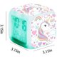 thumbnail image 3 of ER Reloj Despertador Digital Unicornio para Niñas, Cubo LED Luz Nocturna LCD Cl brillar  Electrónica, 3 of 5