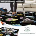 thumbnail image 5 of Easter Outdoor Rug for Patio/Deck/Porch, Non-Slip Large Area Rug 6 x 9 Ft, Spring Watercolor Bunny Eggs Flowers Black Indoor Outdoor Rugs Washable Area Rugs, Reversible Camping Rug Carpet Runner, 5 of 8