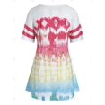 thumbnail image 2 of Tamaño más Lace Up Tie Dye T Shirt Rosegal Camisetas tallas grandes, 2 of 5