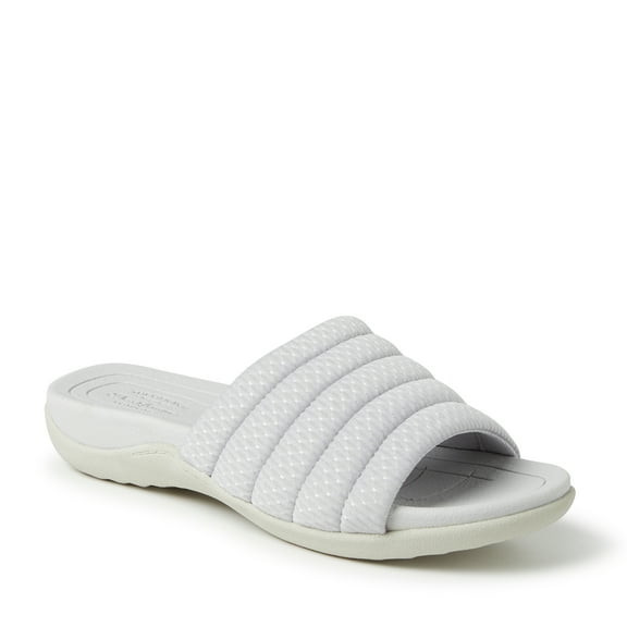 Dearfoams Womens Low Foam Slide Sandal