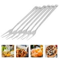 thumbnail image 4 of 6pcs Pickle Fork Dessert Fork Stainless Steel Fork Fruit Pick Kitchen Utensil, 4 of 7