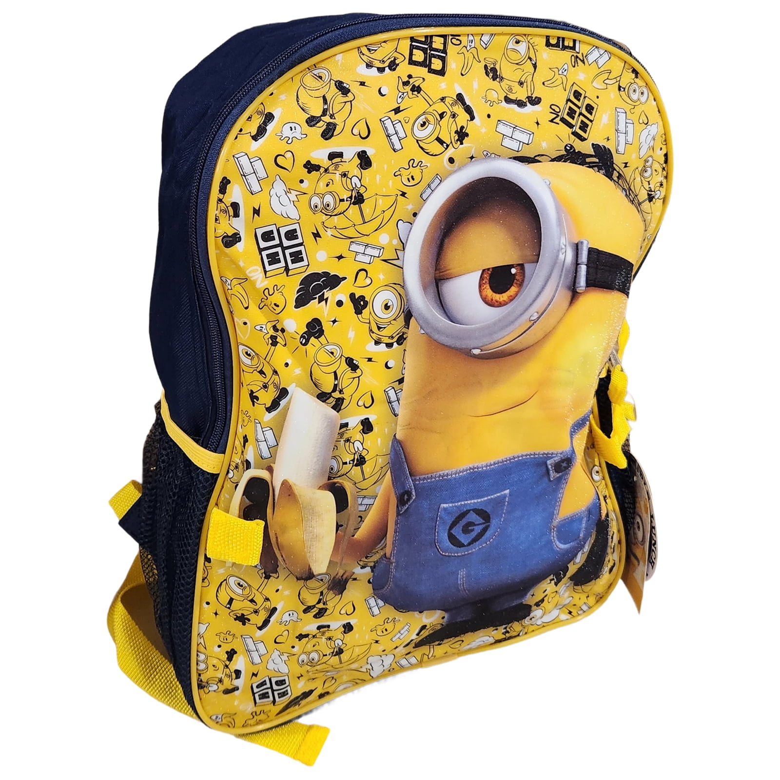 Minions "Huh?" Full Size 16 Inch Backpack with Detachable Lunch Box 2 pieces set