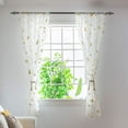 thumbnail image 5 of Stars Print Tulle Door Window Curtain Drape Panel Cloth Screen Window Scarf Valances, Bedroom Curtains Rod Pocket Voile Window Treatments for Living Room, 5 of 7