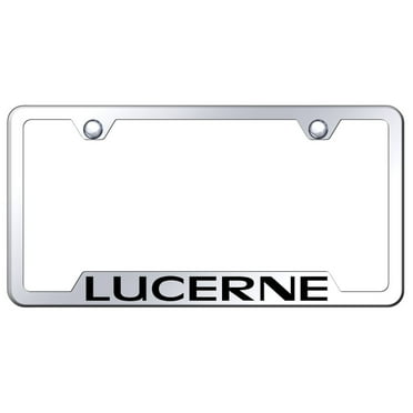 Buick Lucerne Laser Etched Logo Cut-Out License Plate Frame (Chrome)