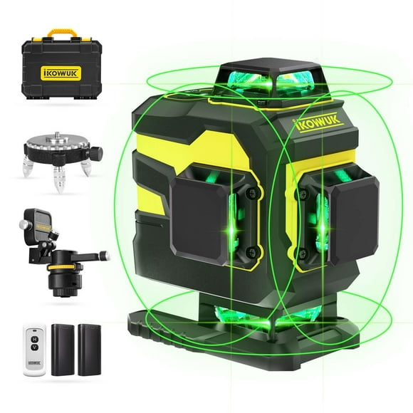 Kit Laser Level IKOVWUK Pro de 4x360°, 16 líneas con soporte y bolsa