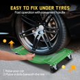 thumbnail image 2 of Luku Car Wheel Dolly Set of 4 - Heavy Duty 5000 lbs Capacity Vehicle Rollers with 3.5-inch Steel Wheels, Green, 2 of 7