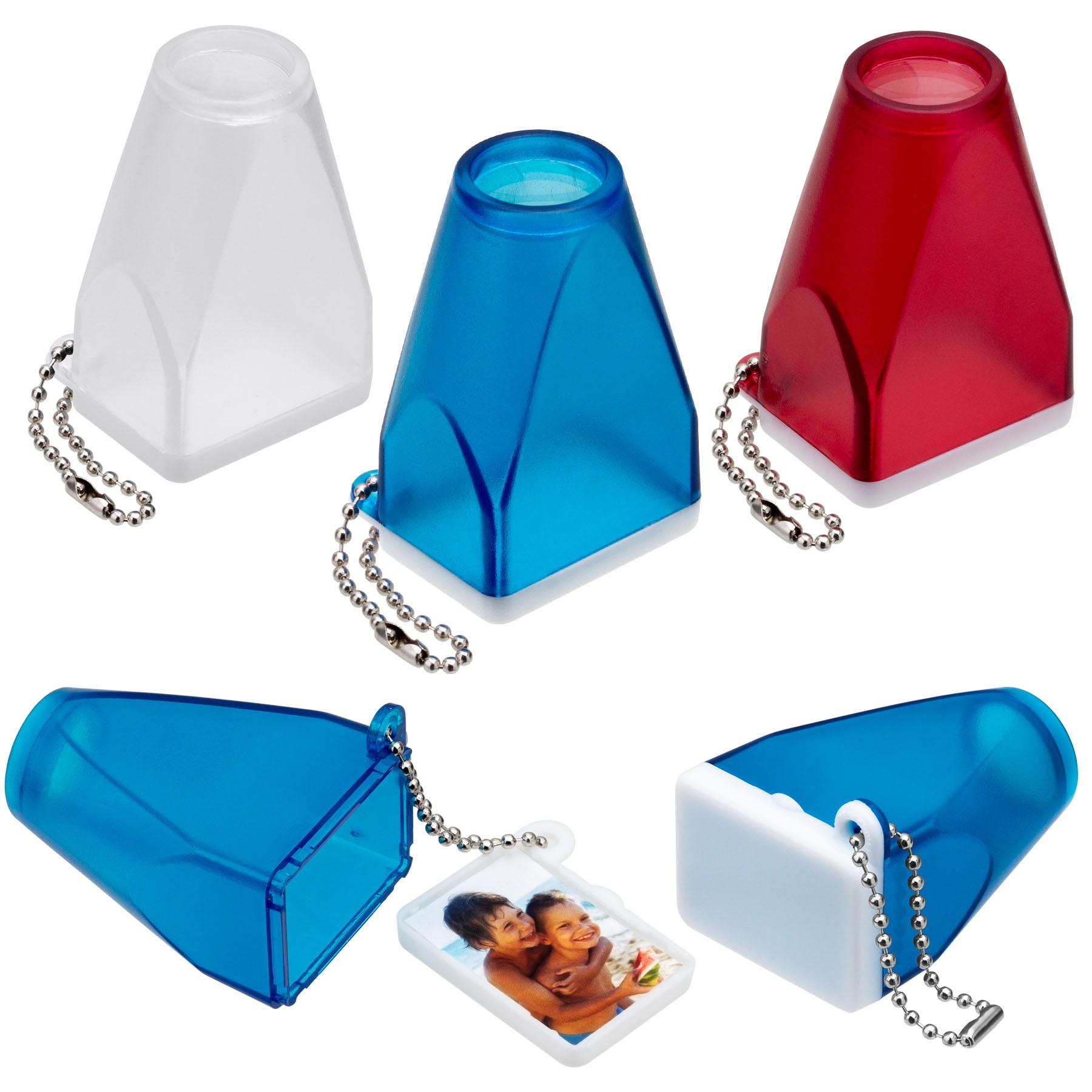 Neil Enterprises Inc. Red Translucent Full Frame Viewer Keychain - Pack of 50