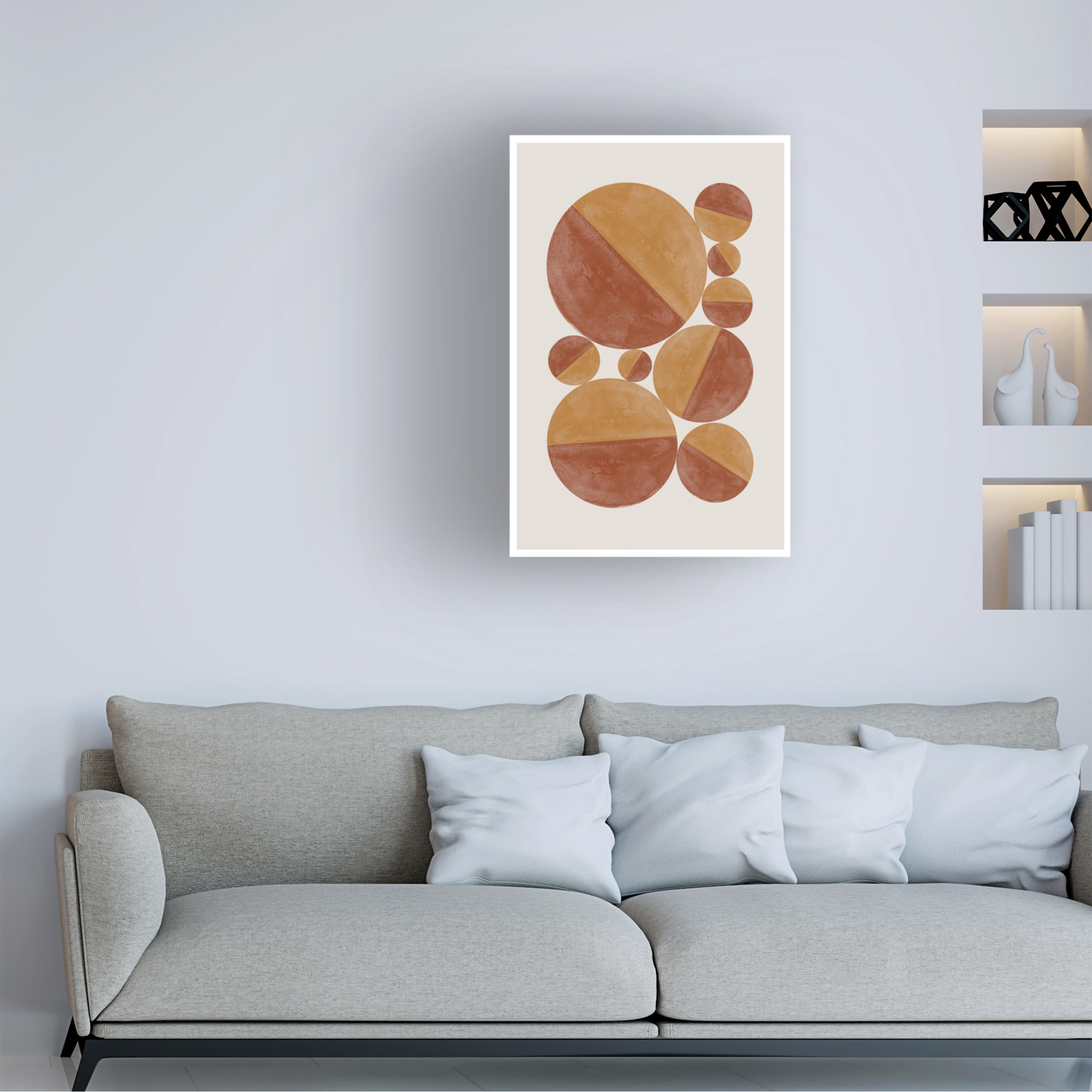 THE MIUUS STUDIO 'Burnt Orange Bols' Canvas Art
