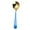 Blue gold, variant on 6.2 Inch Length Stainless Steel Spoons Portable Handle Soup Spoons(White gold,6.22x1.73")