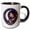 Black/White, variant on 3drose, Bobby Male Name, Moon, Man, Bobcat Head. Elegant, Artsy Gift for Man, 11oz Two-tone Yellow Mug