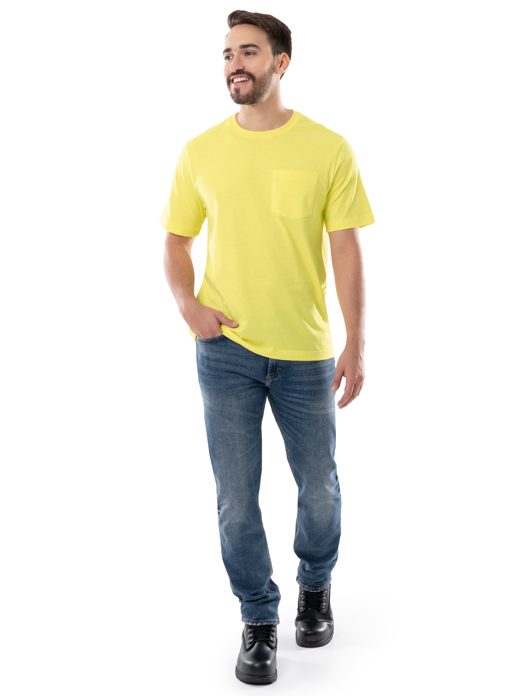 Brahma Men's Pocket Work T-Shirt, Short Sleeve, Size S-4XLT, Big Men's and Tall