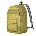 thumbnail image 2 of Sunflower and Stripe Green Pattern Backpack for School, Cute School Bag with Adjustable Shoulder Straps and Padded Back, 15.7"x11.8"x5.5", 2 of 5