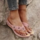 thumbnail image 5 of Zapatos de mujer Tacón inclinado Sandalias de tacón bajo Zapatillas casuales de talla grande Chanclas Wmkox8yii  hj789, 5 of 7