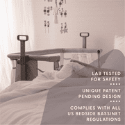 Milliard Baby Bedside Bassinet Sleeper with Breathable Mesh Fabric Great for next to Bed Side Sleeper / Portable Infant Crib
