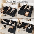 thumbnail image 4 of 137 inch U-Shaped Sectional Sofa, Cloud-Like Big Modular Couch with Chaise, No Assembly Required, High Density Foam Never Sags, Soft Corduroy Fabric Sofa for Large Space, (Black), 4 of 14