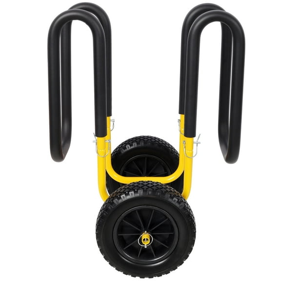 M Shape Suspenz Stand Up Paddle Board & Surfboard Transport Cart - 10" Flat-Free Tires, 150 lbs Capacity, Lightweight Aluminum Frame, Yellow