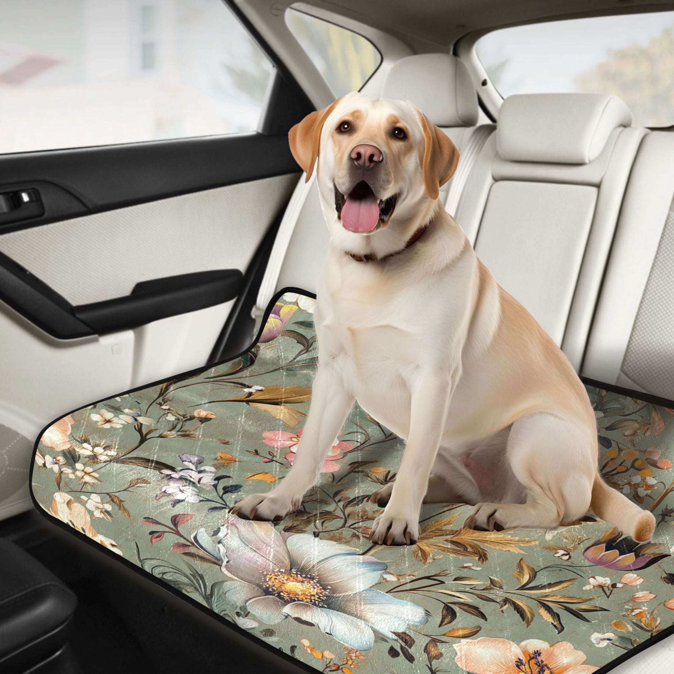 Washable Pet Pee Pads with Super Absorbent Reusable Training Pads for Dogs & Cats Pastel Vintage Floral