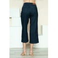 thumbnail image 4 of Women High Rise Cropped Wide Leg Jeans with Side Seam Braided Detail for a Modern Fashionable Look Soft Stretch Denim, 4 of 19