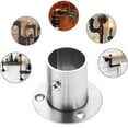 thumbnail image 4 of Rod Holder Base Flange Set Stainless Clothes Rail Bracket, 4 of 5