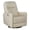 Beige, variant on Beaumont Lane Swivel Power Recliner with Power Headrest in Blue Leather