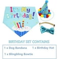 thumbnail image 5 of Pet birthday party outfit Birthday props Birthday towel birthday hat dress up - style1, 5 of 5