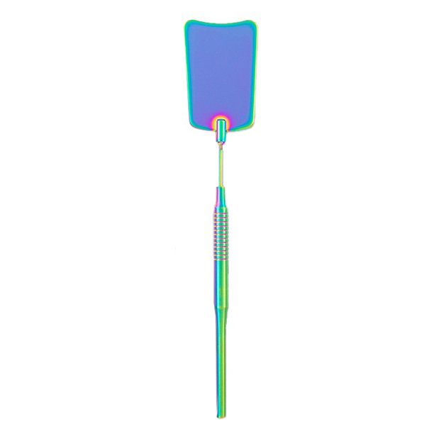 Espejo de pestañas Espejo de extensión de pestañas Herramienta de espejo de pestañas de acero inoxidable Espejo de inspección de pestañas para mujeres y niñas Suministros de maquillaje