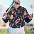 thumbnail image 5 of Lsque Flower Pattern Mens Polo Golf Shirts Funny Graphics Shorts Sleeve Button Shirts Baseball T-shirt-Large, 5 of 7