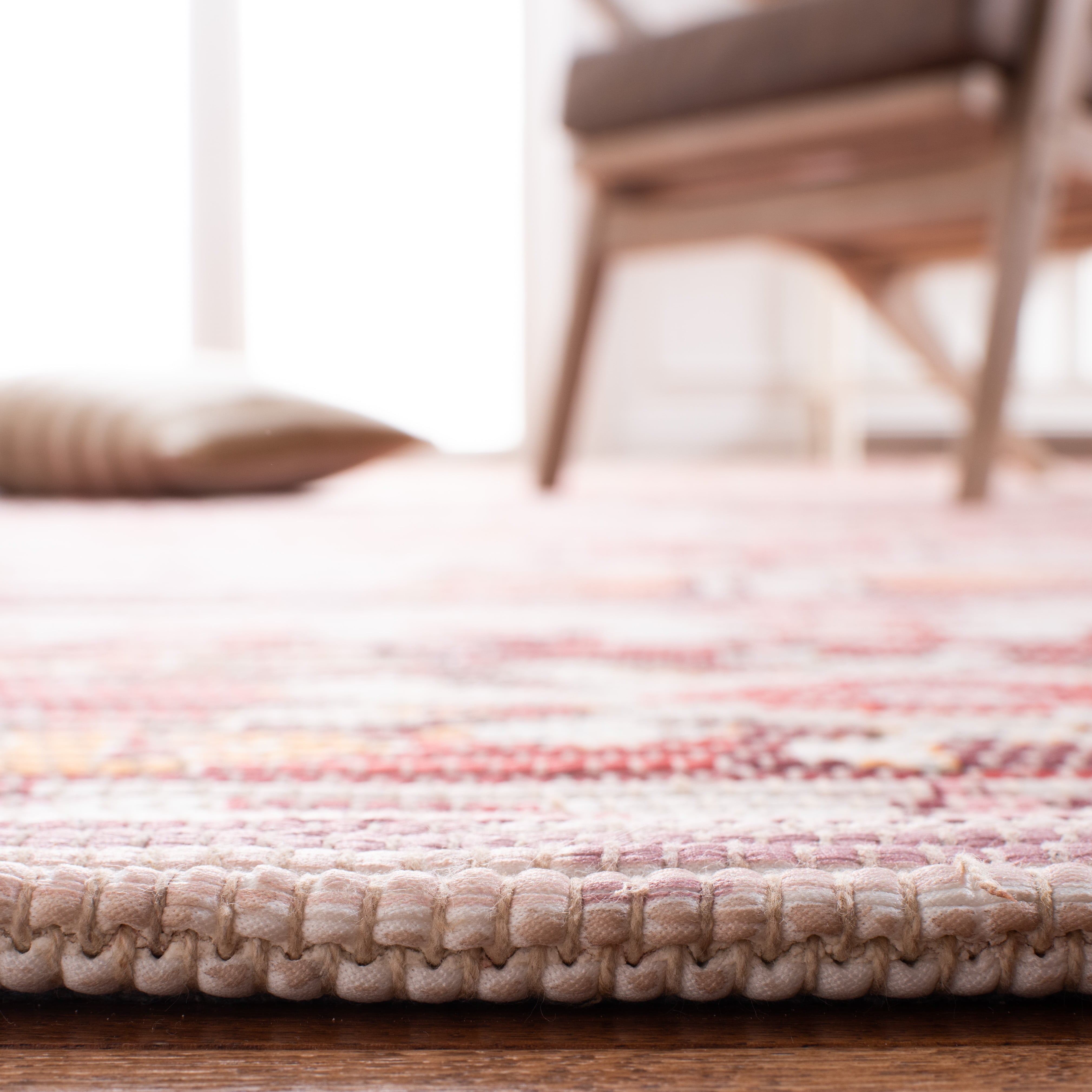 SAFAVIEH Saffron Seanna Oriental Polyester Area Rug, Terracotta/Ivory, 8' x 10'