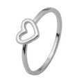 thumbnail image 1 of Bague pour Femmes Mode Mignonne Creux Coeur Cuivre Bijoux Bague Simple Band, 1 of 8