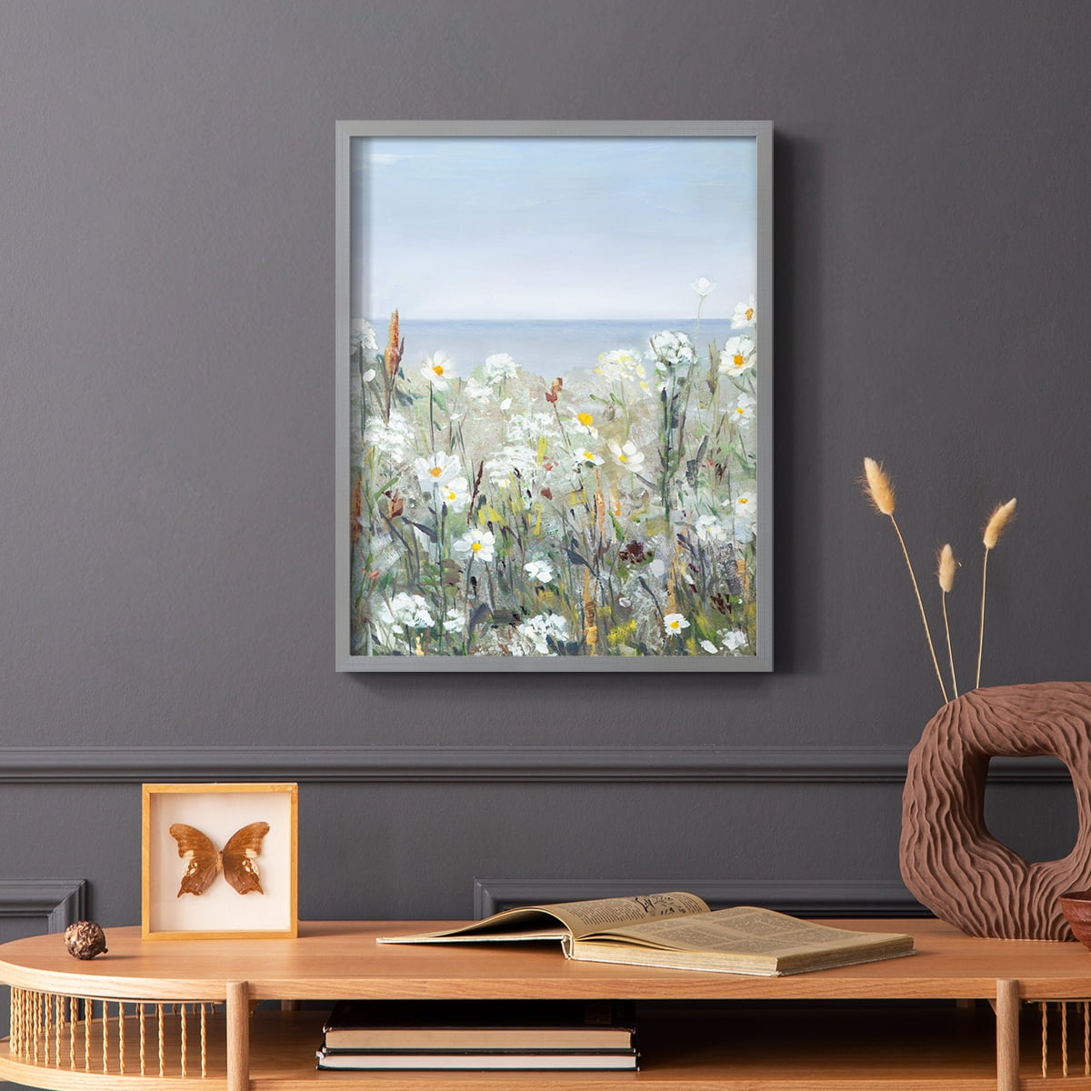Wild Sea Breeze I Framed Print in Gray Solid Wood 11 x 14 Framed Print