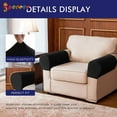 thumbnail image 5 of Spencer Texture Polyester Slipcover Slipcover, Black, 5 of 6