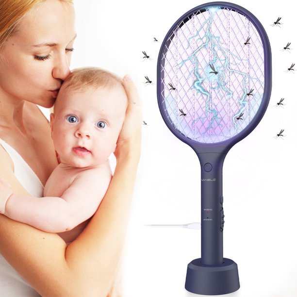 Electric Fly Swatter Bug Zapper Racket, Fly Zapper Racket and Mosquito