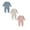 Grey 1PCS & Pink 1PCS & Blue 1PCS, variant on Baby Girls Boys Bodysuit Pajamas Romper Jumpsuit Comfort Long Sleeves Bodysuits Newborn Clothes 3PCS
