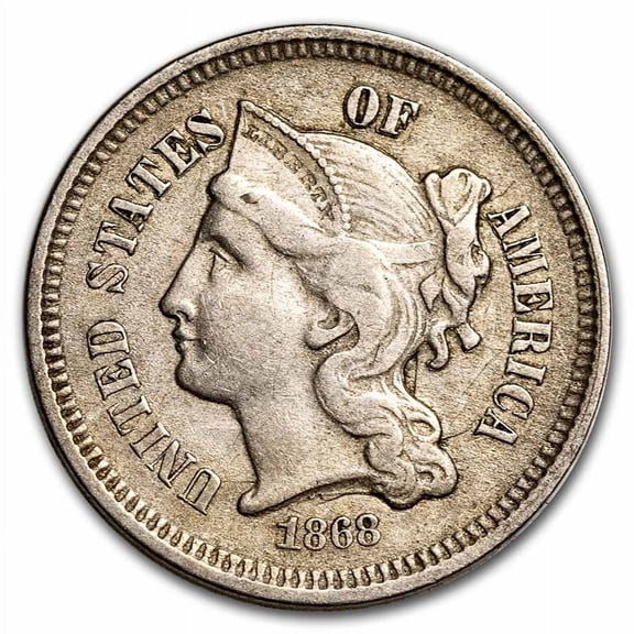 1868 3 Cent Nickel XF