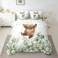 thumbnail image 2 of Erosebridal 7-Piece Kawaii Animal Bedding Queen Funny Bear Comforter Set, Cartoon Wildlife Bedding Comforter Sets Green Leaf Bed in a Bag, Spring Garden Bedding Accessories Bedroom Decor, 2 of 6