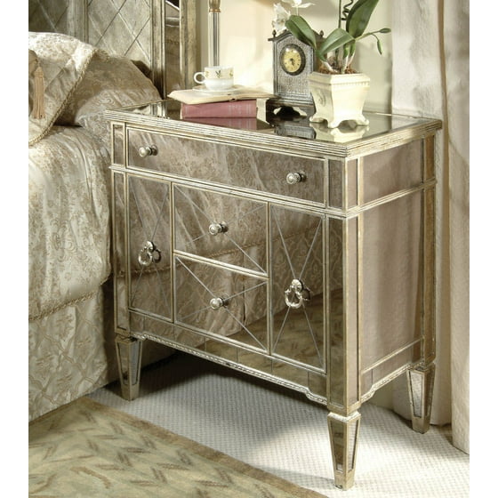 Bassett 8311 990 Borghese Mirrored Chairside Chest