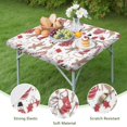 thumbnail image 4 of White Christmas Cookie Pattern Square Fitted Tablecloth with Elastic Edge,Square Table Cover,Washable Elastic Table Cover for Home Kitchen Party Decor 34"x34", 4 of 6