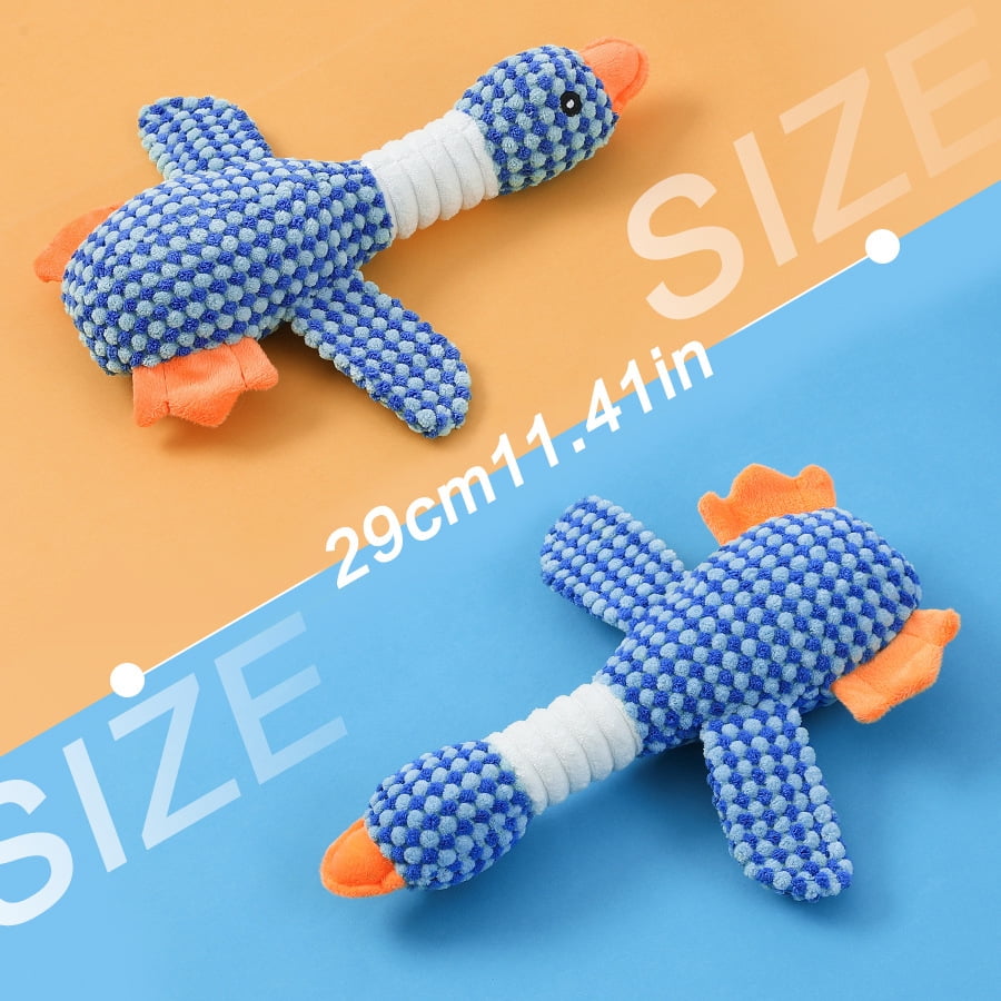 Plush dog toys, upgraded goose bite interactive pet toys, squeaking dog toys, plush dog toys, puppy bite toys,