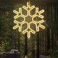 thumbnail image 4 of Guirnalda de luces LED con forma de pentagrama y copo de nieve para porche, cafetería, exterior e interior. Amarillo, 4 of 9