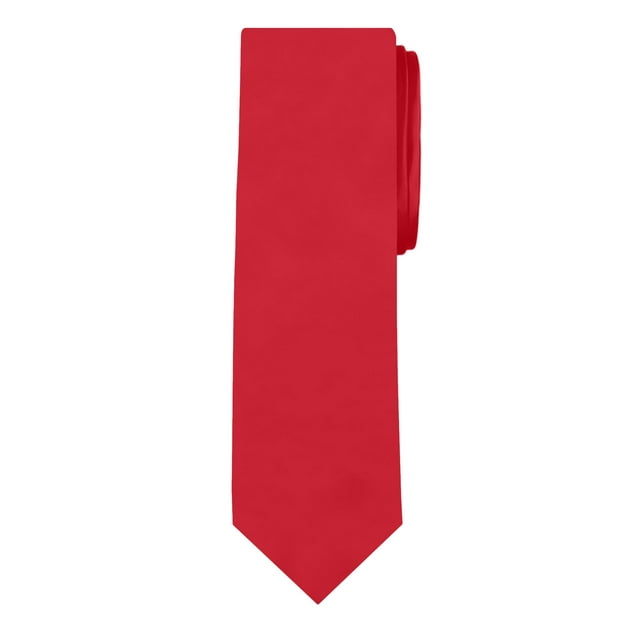 Jacob Alexander Men's Extra Long Solid Color Tie - Red - Walmart.com