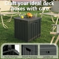 thumbnail image 4 of LHBcraft 40 Gallon Deck Box, Resin Outdoor Storage Box, Waterproof and UV Resistant Lightweight Storage Deck Box for Garden Tools, Supplies, Toys, 4 of 11