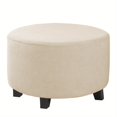 thumbnail image 1 of CNKOO 1pc Contemporary Round Ottoman Footstool Cover  Stretchable Polyester and Spandex Blend  Machine Washable  Non-Slip Grip  Elastic Band Closure  180-200gsm Weight - Small Size ZZZ, 1 of 7