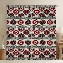 Castle Fairy Hippie Aztec Black Out Curtains for Teens Boys Girls,Abstract Geometric Curtains Pack of 2 (42x63 Each),Bohemian Exotic Style Bedroom Curtains,Luxury Bedroom Decor