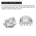 thumbnail image 4 of 100Pack Ribbon End Crimp Clamps, 10.5mm Stripe Texture Pinch Cord End Clasps, Silver White, 4 of 6