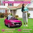 thumbnail image 4 of 12V Ride On Cars with Remote Control, Licensed Audi SQ8 Powered Ride on Toys for Kids Boys Girls Aged 3-6 Gifts, Kids Electric Cars with Music, LED Light, 3 Speed, 4 Wheel Suspension, Pink, 4 of 10
