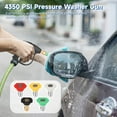 thumbnail image 4 of 4350 PSI Pressure Washer Gun, Pressure Washing Gun with 5 Nozzles, High Pressure Car Washer Gun, 1/4” Quick Connection Handheld Cleaning Gun for Yard Cleaning, Flower Watering, Dust Removal, 4 of 7