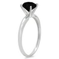 thumbnail image 2 of 2.5 ct Round Cut Natural Onyx Solitaire 14K White Gold Womens Engagement Ring, 2 of 3