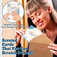 thumbnail image 3 of xianyou-24 Pack Scented Thank You Cards with Kraft Envelopes & Matching Stickers, Scratch & Sniff Bulk Greeting Cards, 4x6 Inch Thank You Notes for Wedding, Business, Baby & Bridal Shower, Graduation, 3 of 4