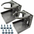 thumbnail image 1 of Tihood 2 Pcs Porte-Boisson Pliable Réglable avec Vis Porte-Gobelet Réglable pour BateauMarin Voitureavane (Gris), 1 of 4